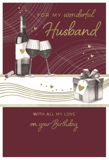 Picture of FOR MY WONDERFUL HUSBAND BIRTHDAY CARD